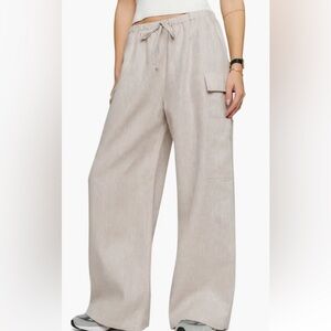 REFORMATION MED ETHAN CARGO LINEN PANTS NWOT